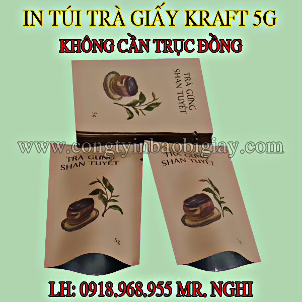 In túi giấy kraft đựng trà| baobimangghep.com